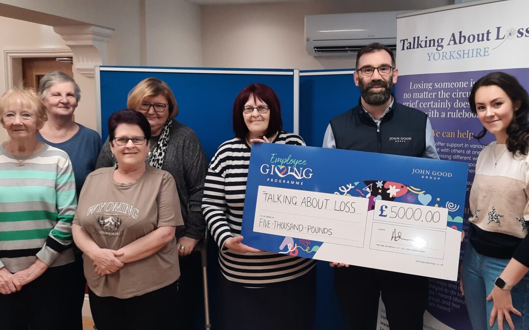 Talking About Loss: Charity Receives £5,000 from the John Good Group
