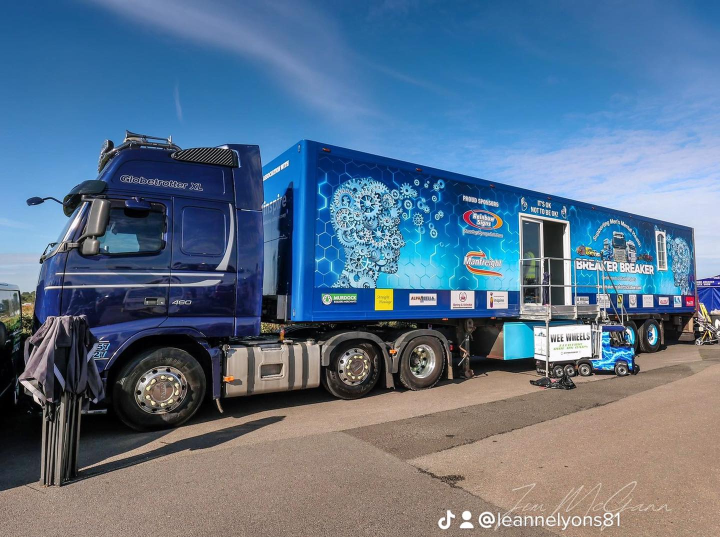 Breaker Breaker wellbeing truck Breaker Breaker wellbeing truck supporting truck drivers' mental health at a truck show