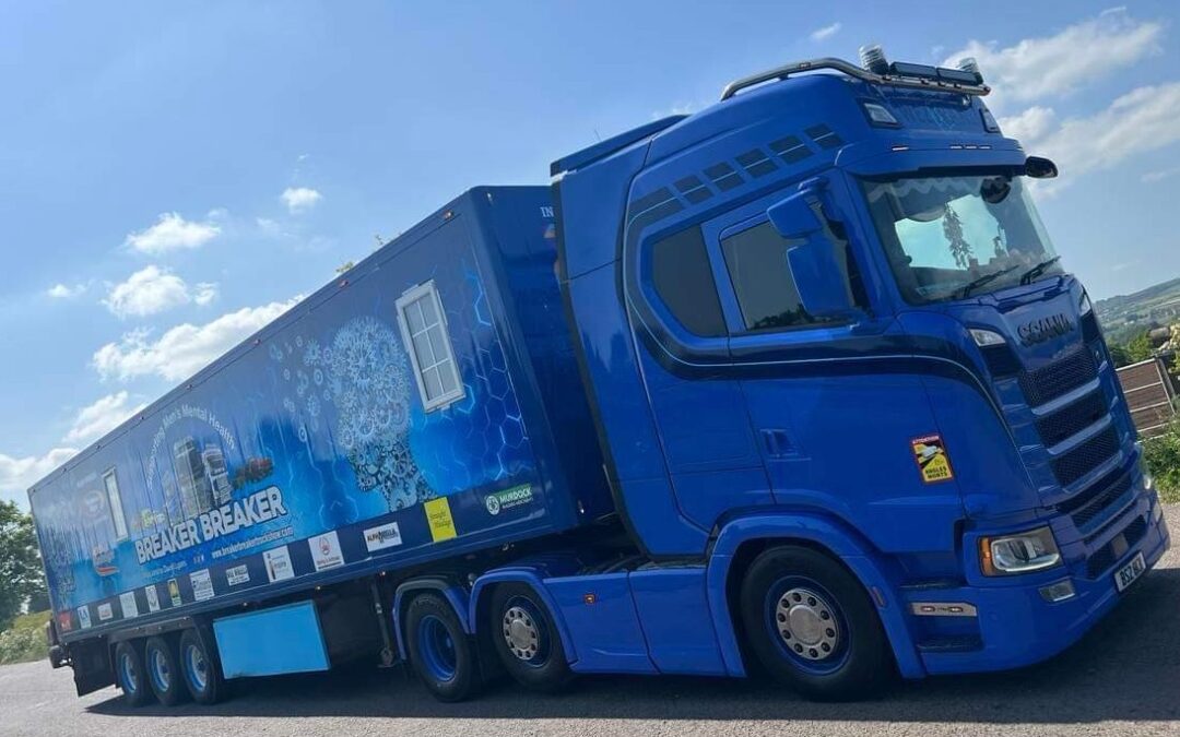 Breaker Breaker wellbeing truck supporting truck drivers' mental health at a truck show