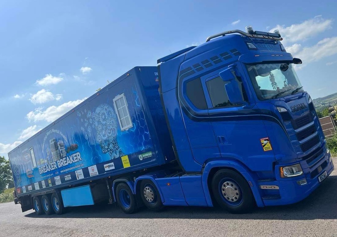 Breaker Breaker wellbeing truck supporting truck drivers' mental health at a truck show