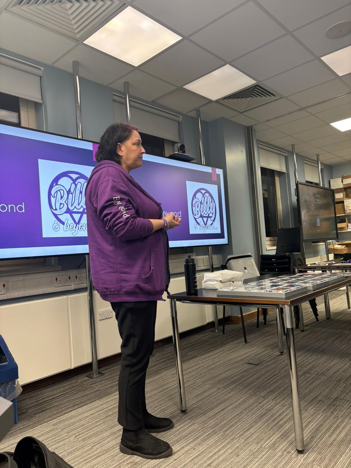 Billy & Beyond drug education Sussex Billy & Beyond founder delivering a drug education Sussex workshop with young people in a community setting