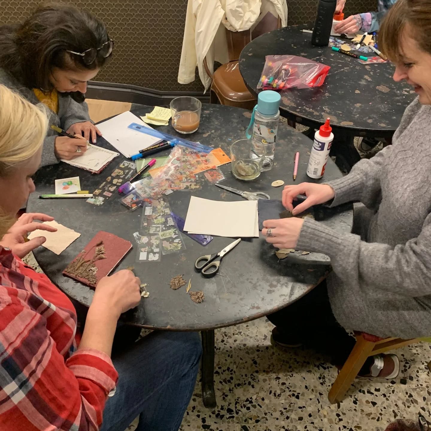 handmade paper wales from Wild Plant Paper CIC Volunteers making handmade paper in Wales at a Wild Plant Paper CIC Open Studio session