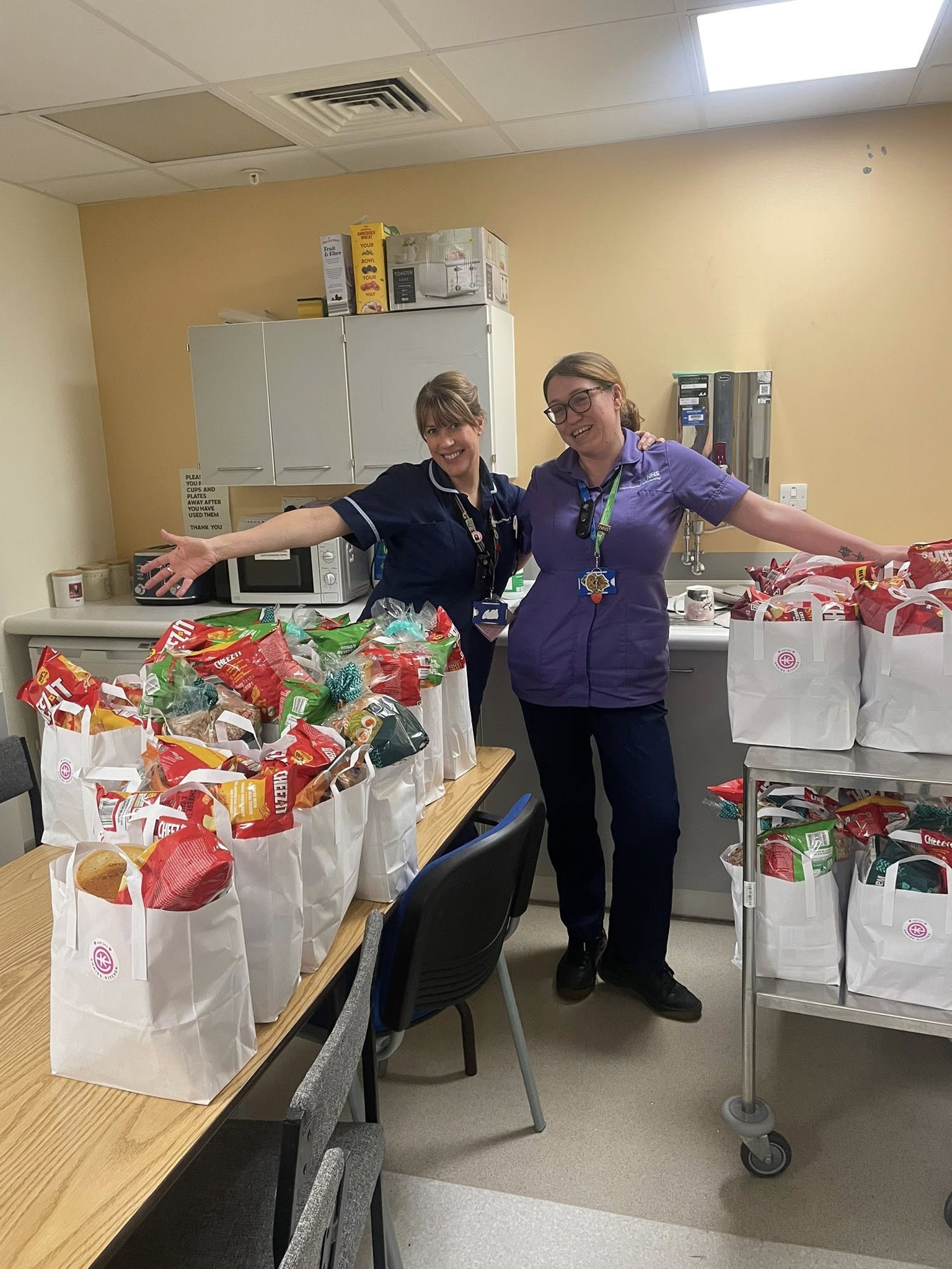 Emmies Kitchen Food preparing food as part of Emmie's Kitchen's family support work at Manchester Children's Hospital