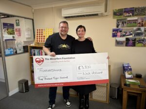 Julie Salter SDL Cheque Donation SDL Car Parts grant to Pathways Chesterfield
