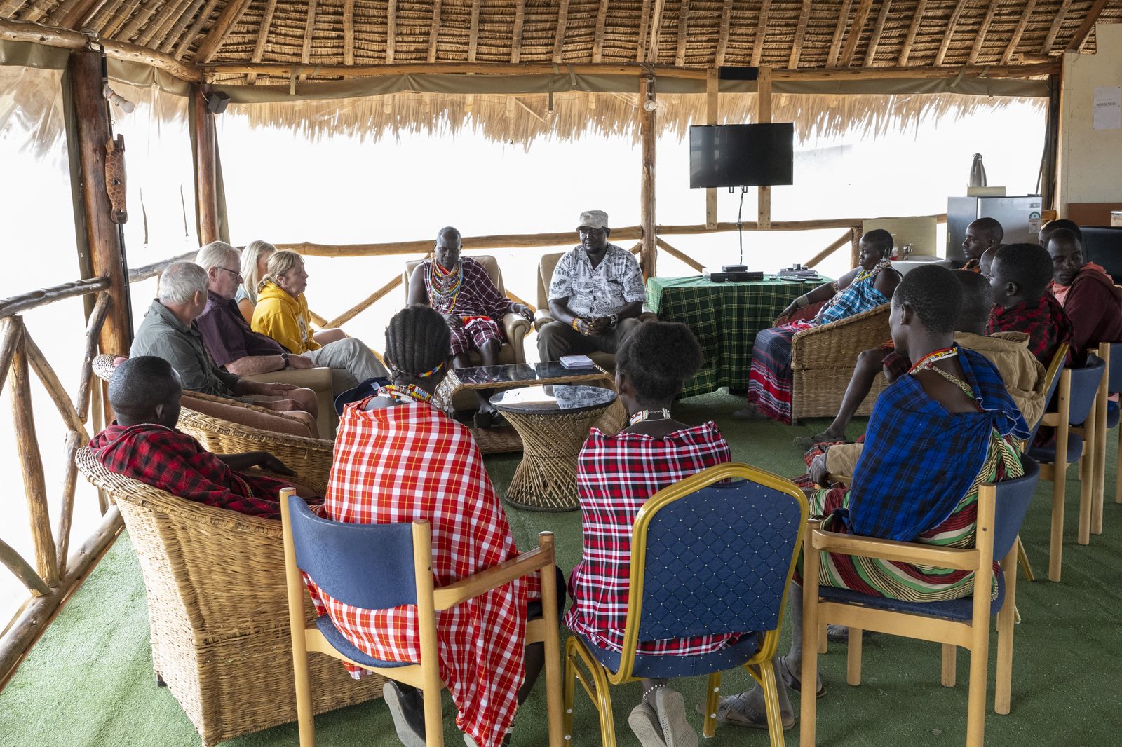 maasai-nz91264-jpg Maasai community members meeting with LionAid to discuss lion conservation in Kenya