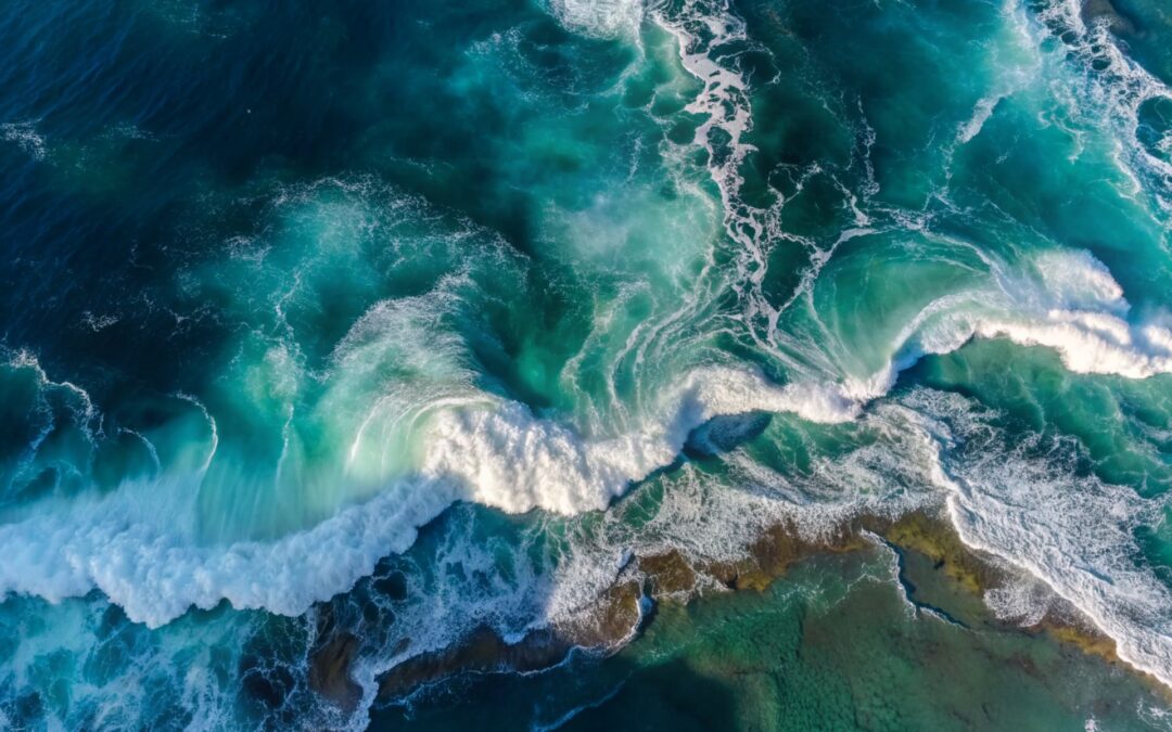 Coastal waves and rockpools, carbon removal Cornwall