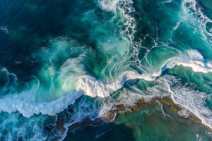Coastal waves and rockpools, carbon removal Cornwall